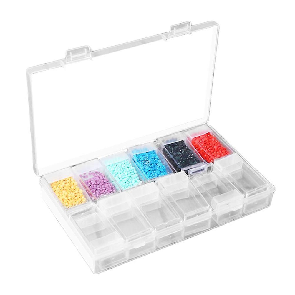Clear Organizer Storage Case Jewelry Box With Dividers For Small Articles Storage Approx. 18 X 11 X 3Cm 1Set
