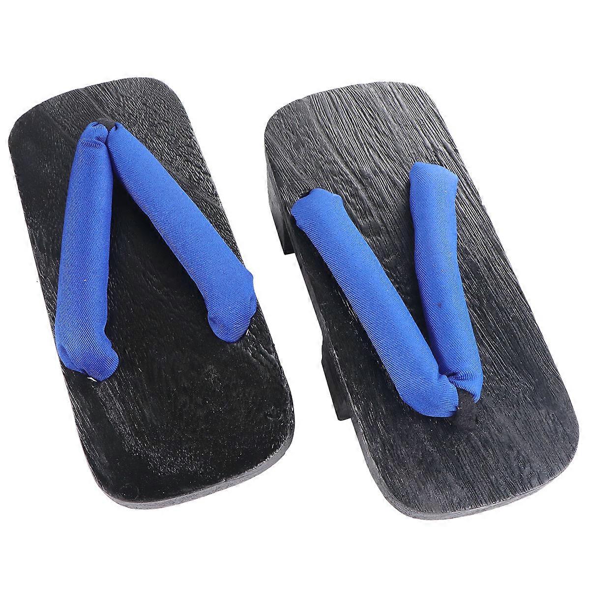 Flops Platform Sandals for Home Use 1Pair Blue Japan Clogs Slippers