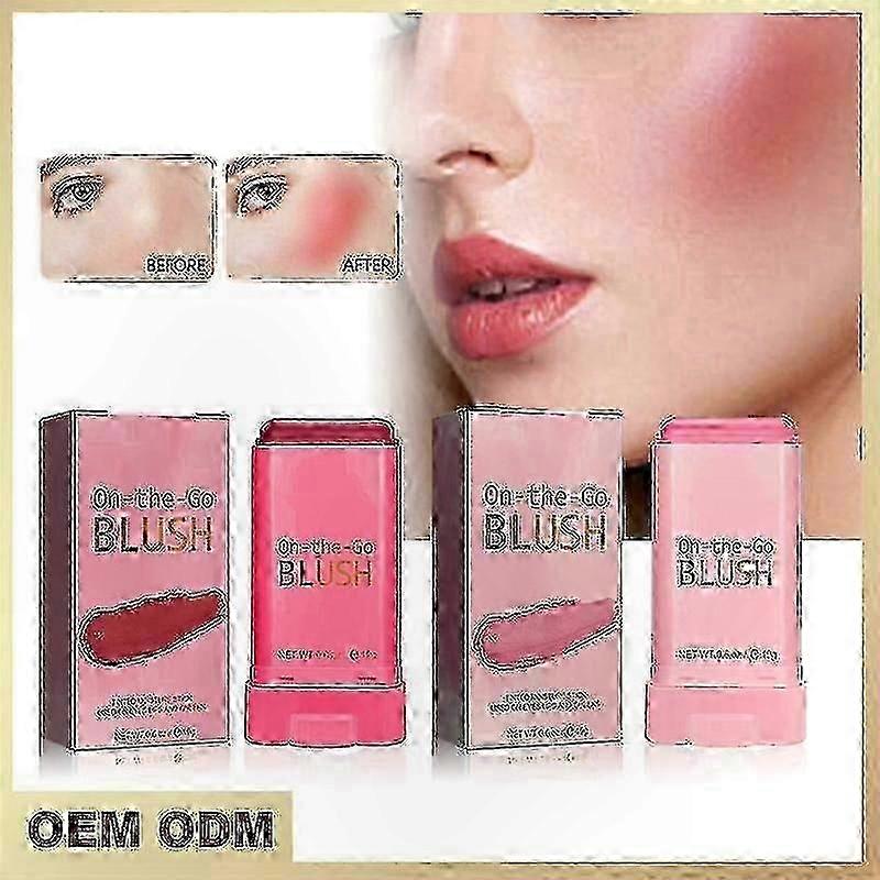2-in-1 Cream Blush Stick for Natural Face Makeup with Waterproof Feature