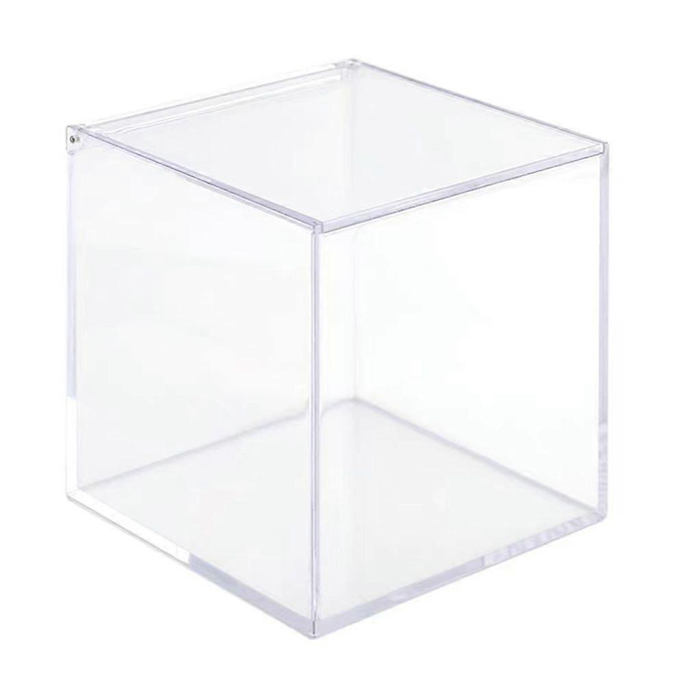 1Pc Desktop Storage Box Dustproof Clamshell Box Sundries Holder Transparent