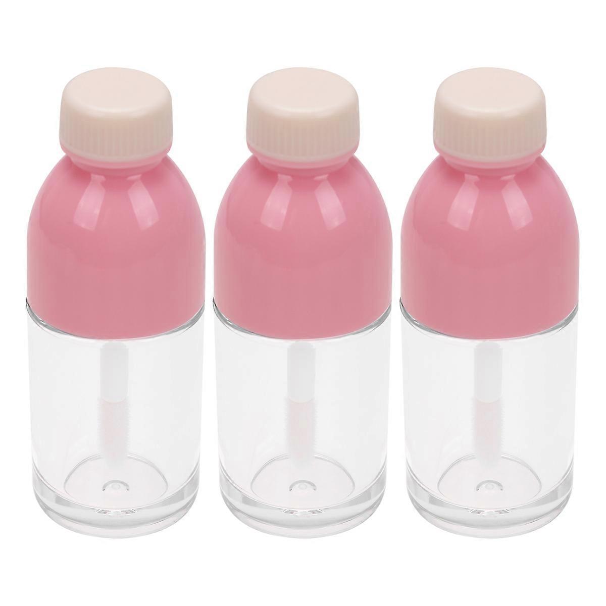 Small Lip Gloss Bottles Lip Gloss Containers for Liquid Holding 3Pcs Pink