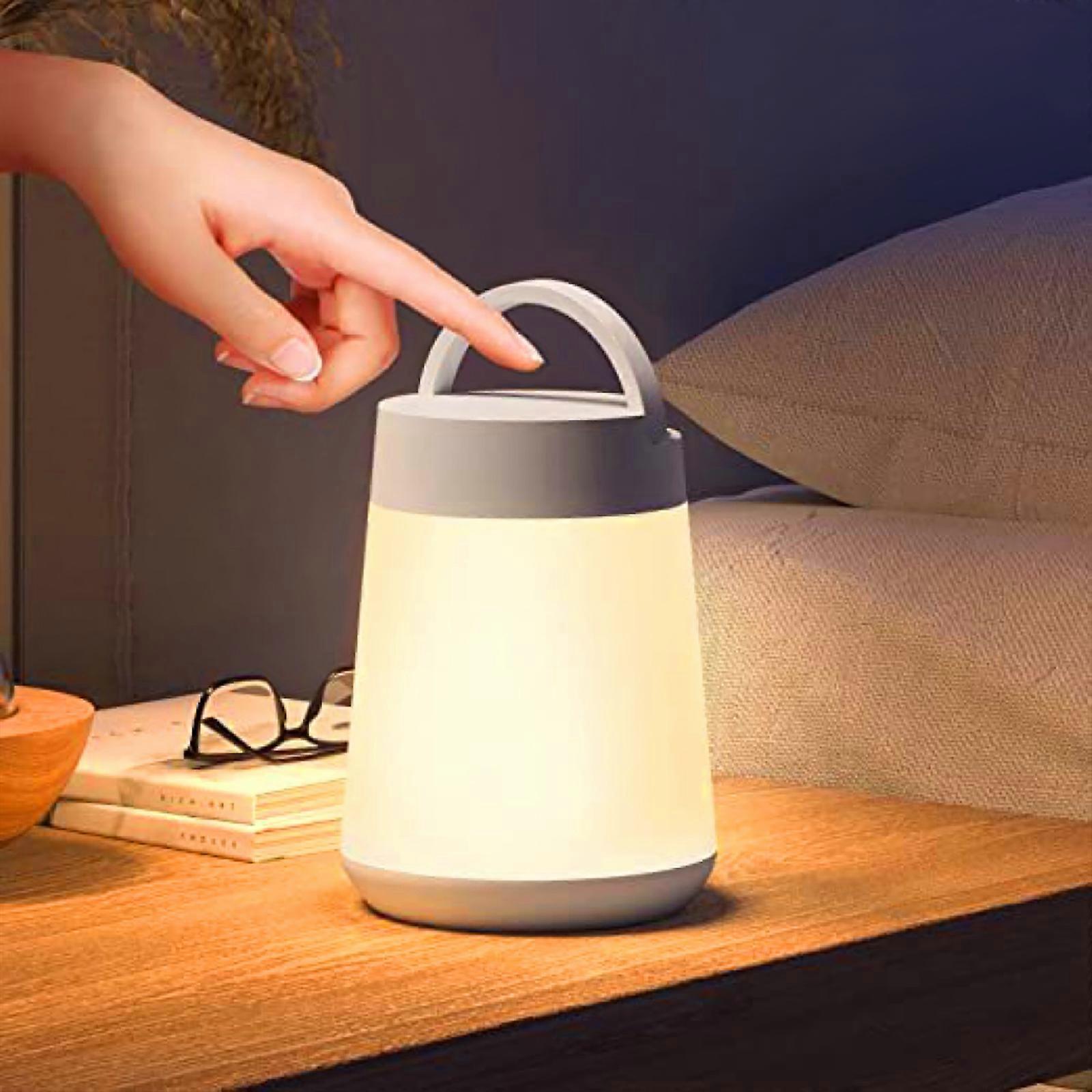 Portable LED Table Lamp With Touch Control Muti-Colour Modes, USB Rechargeable Night Light, Remote Control Beside Lamp for Bedro