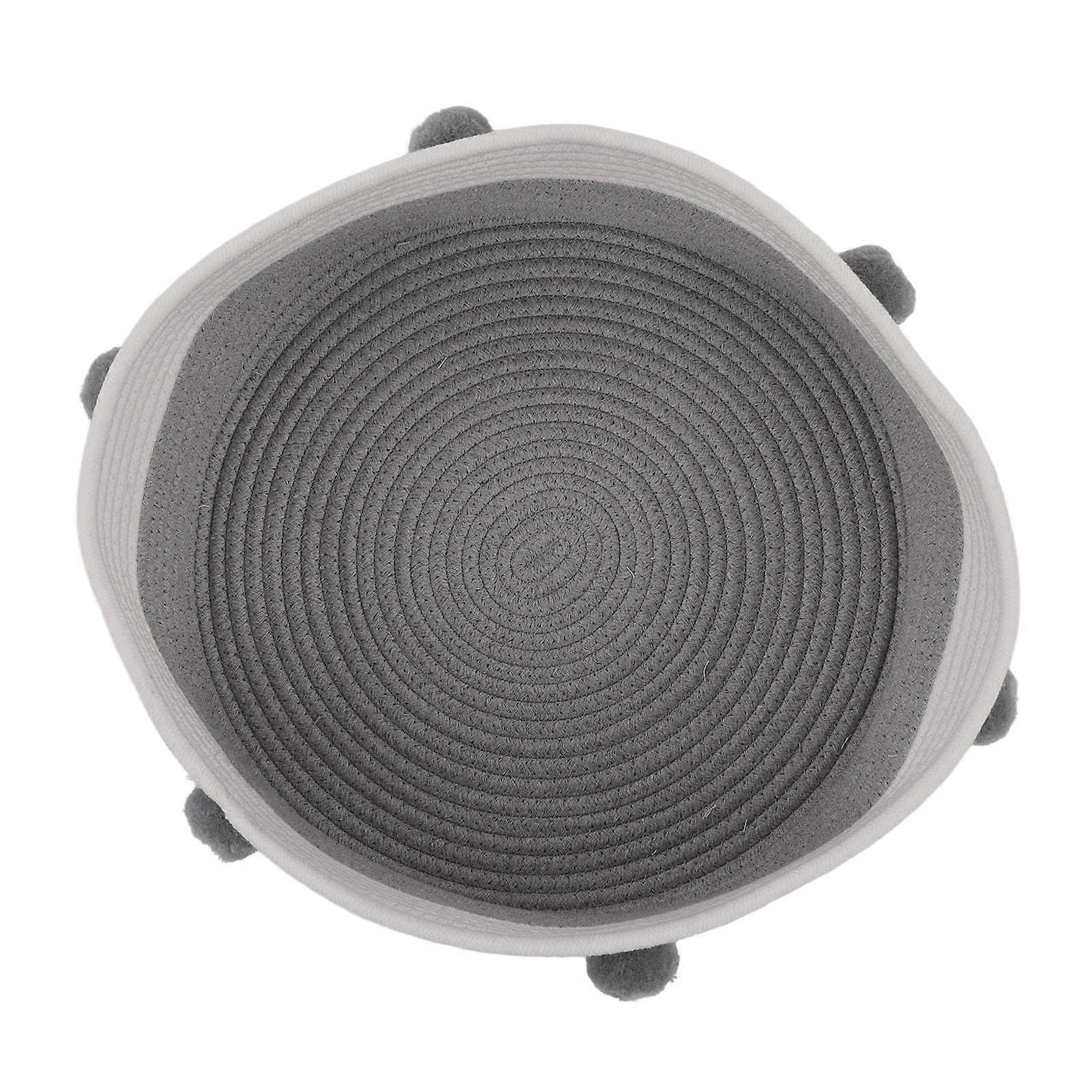 Cotton Rope Woven Cat Bed Basket 40cm Scratch Bite Resistant