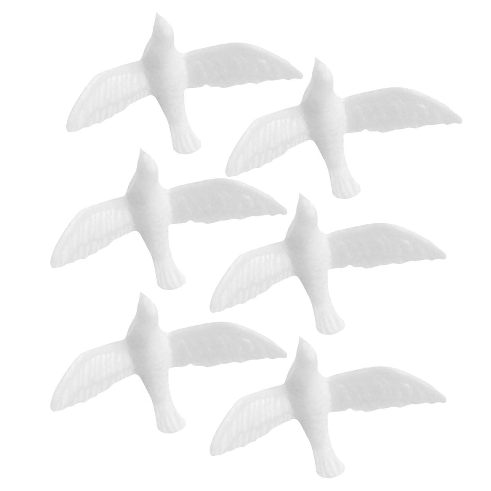 White Dove Miniature Resin Birds Figurine for Display 30Pcs Pack