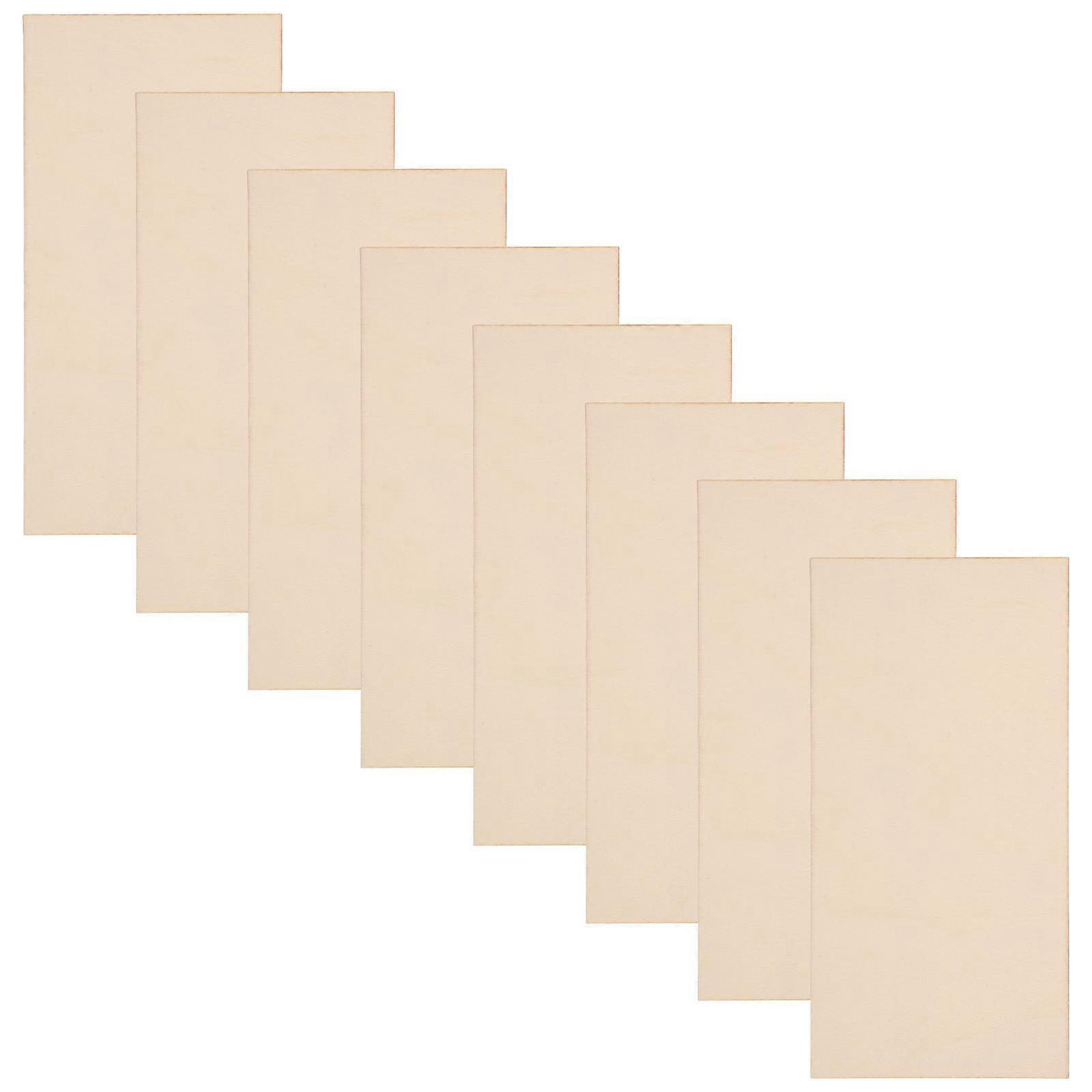 Blank Wood Sheets Rectangle Wooden Cutouts for DIY Projects 40Pcs