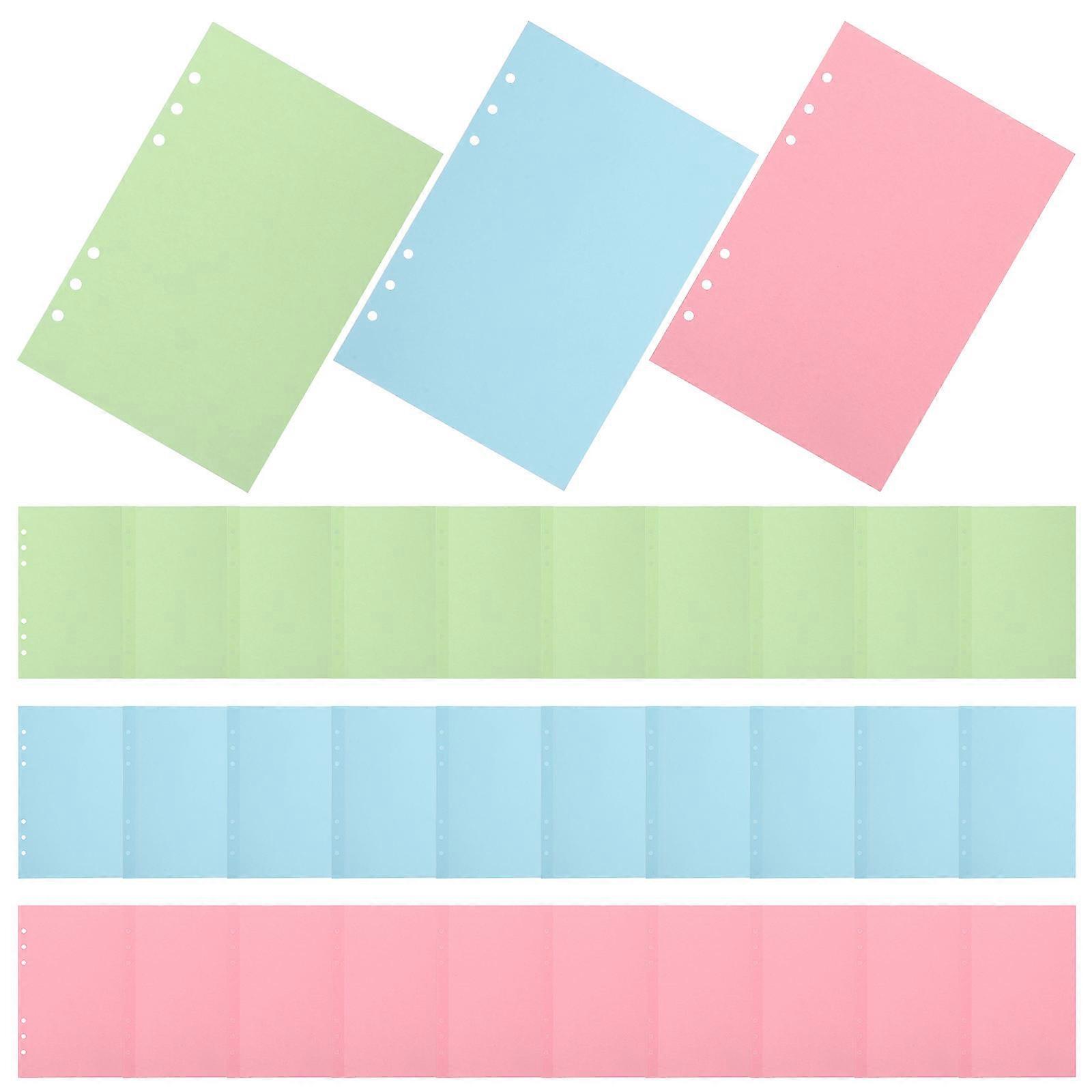 Loose-Leaf Notebook Paper for Writing 5Pcs 3 Books Replacement Inserts