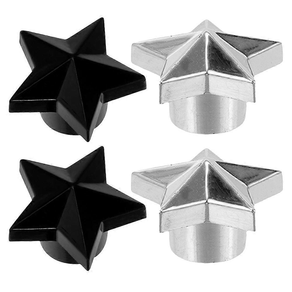 Tire Valve Caps 8 Pcs Star Shape Multi Color Valve Stem Caps For Cars Vehicles Decorative Automotive Protection