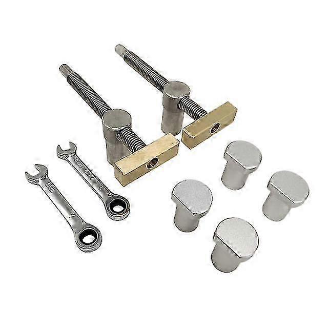 Woodworking desktop clip adjustable clamp w/ bench dog holes stop fast fixed clip quick fixture clamping tool kit workbench tool 2025