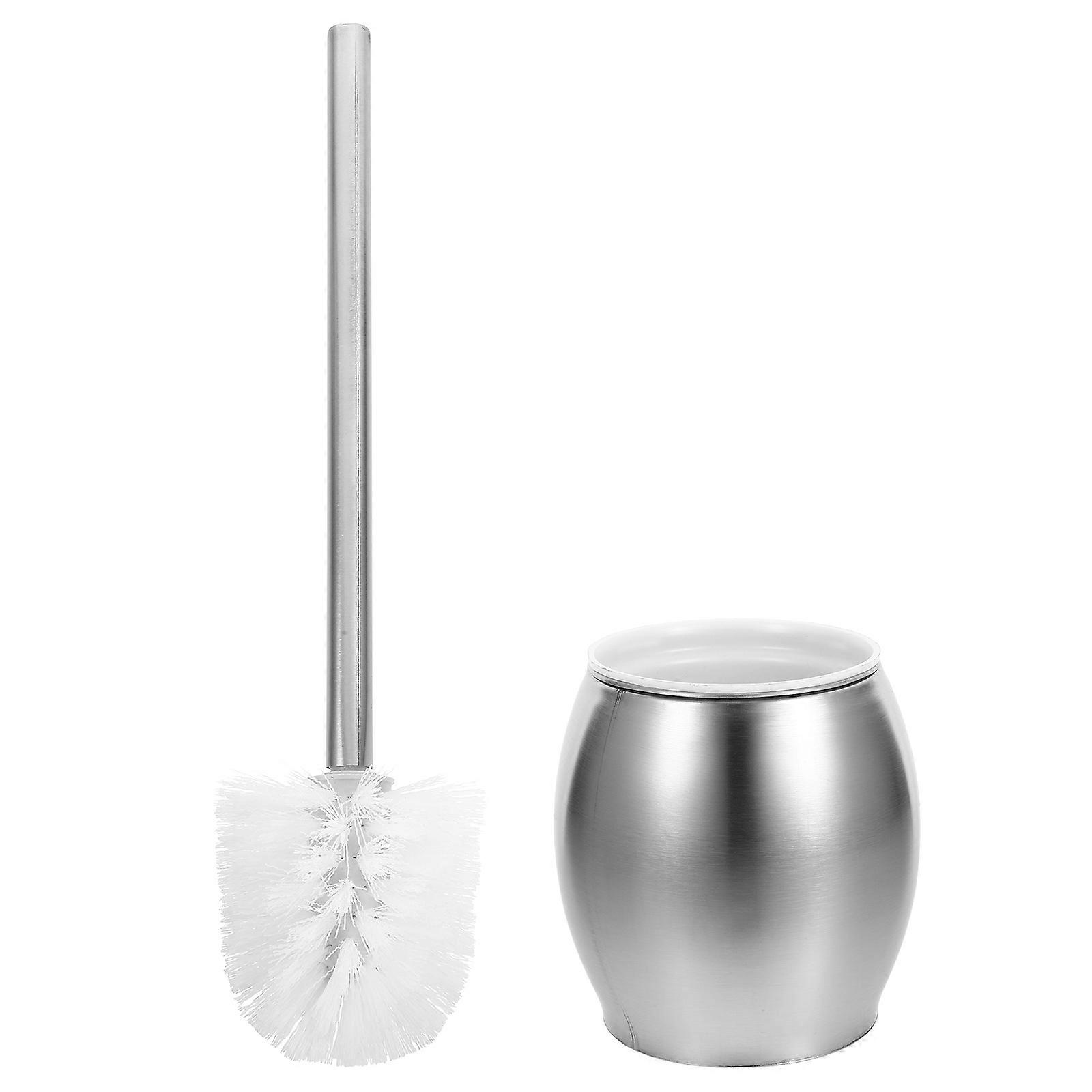 Stain Removal Brush Set With Holder For Efficient Cleaning In Home And Office Featuring Compact Size And Silver Color