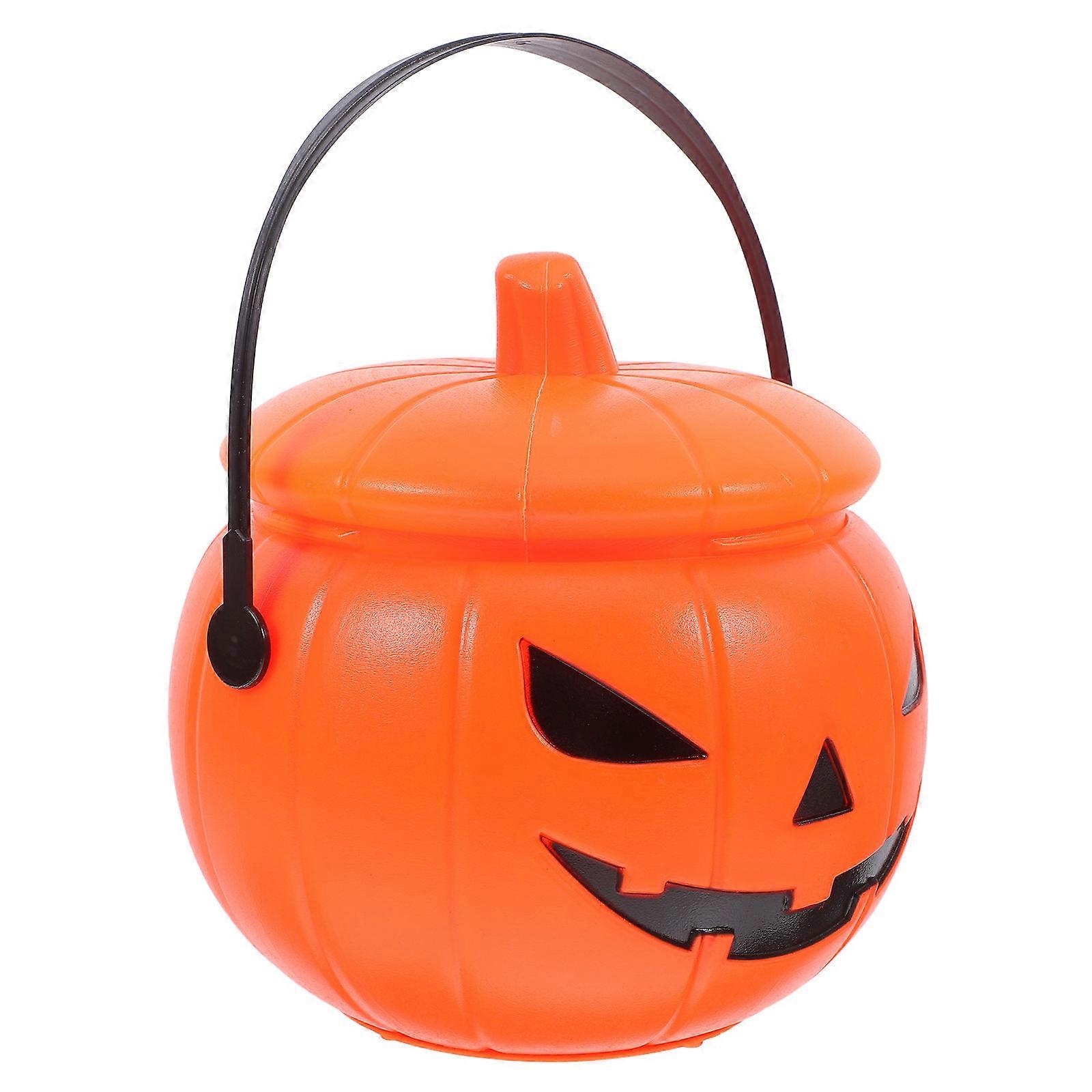 Halloween Pumpkin Candy Bucket for Candy Storage 3Pcs Light Feature