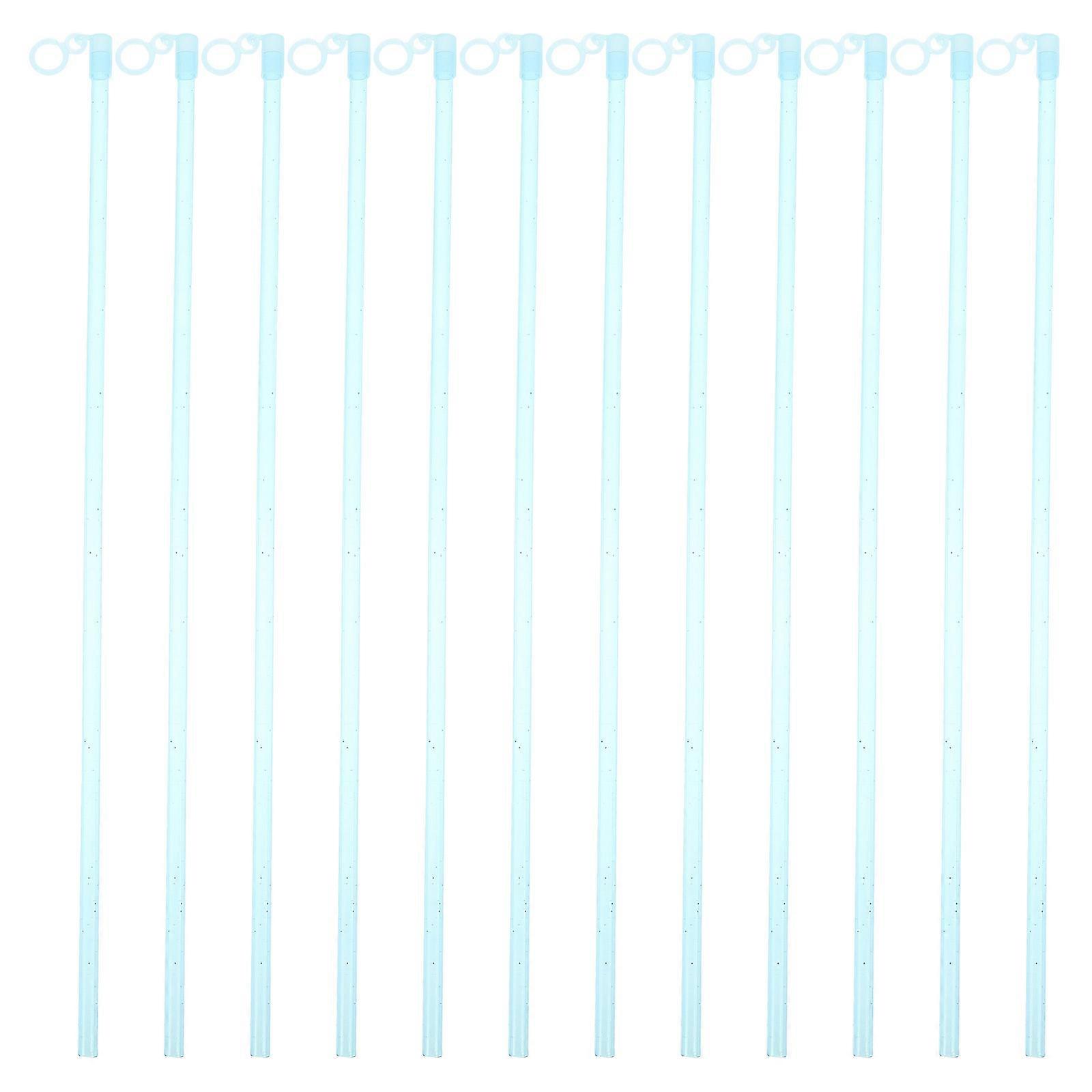 Sky-Blue Plastic Flagpole for Hand Waving Flags 24Pcs Set Replacement