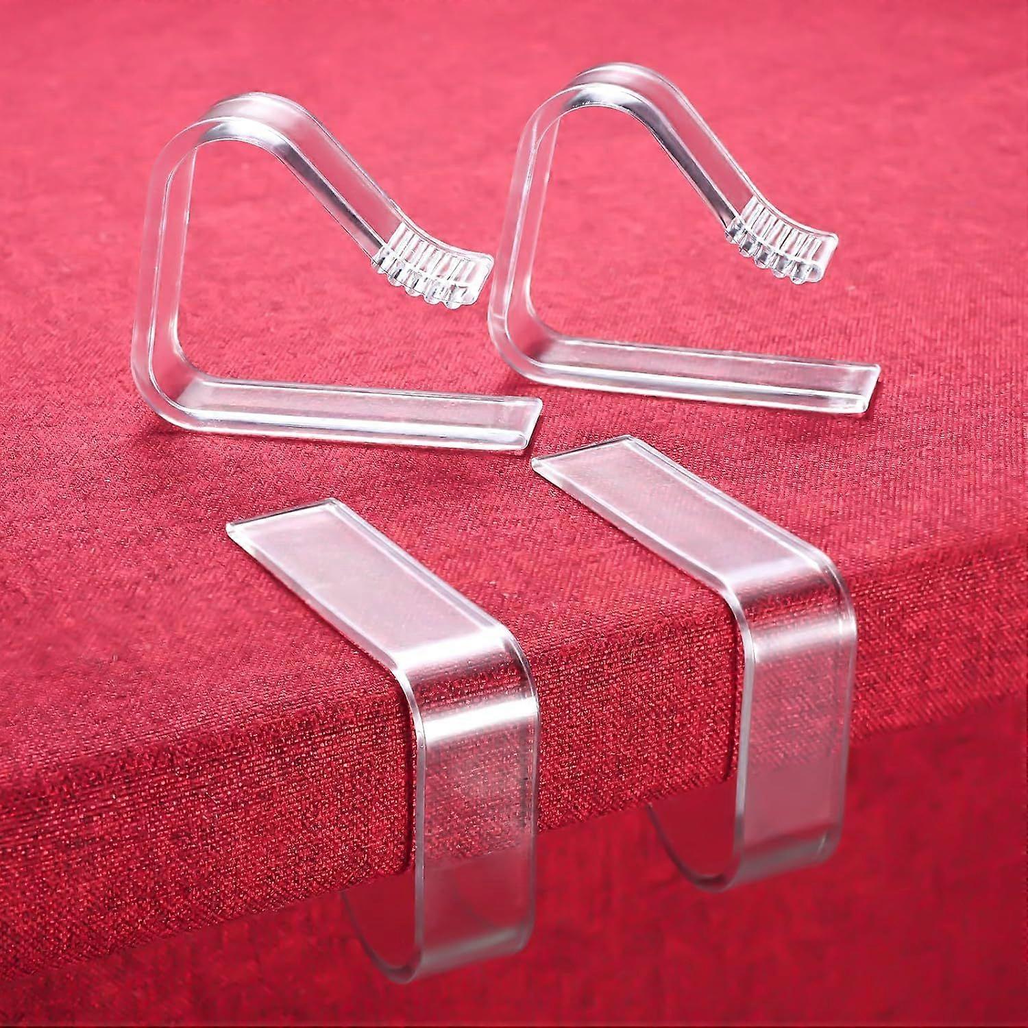 2025 Latest Model Clear Table Cloth Holder Clips 24 Pcs, Windproof Tablecloth