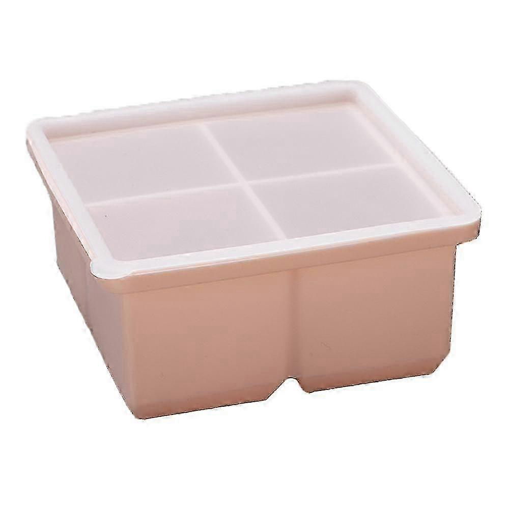 Extra Large Ice Cube Silicone Trays, with Lid, Odor-Proof, Easy Release, for Summer Drinks, Freeze Food