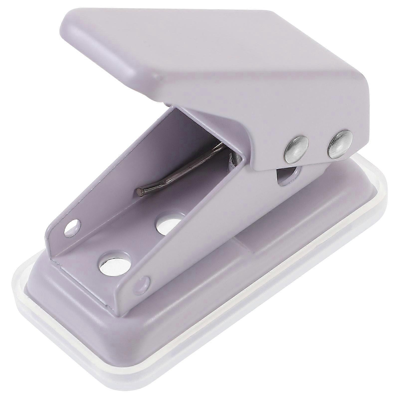 Paper Sheets Hole Maker Manual Loose Leaf Hole Puncher Lavender 5Pcs
