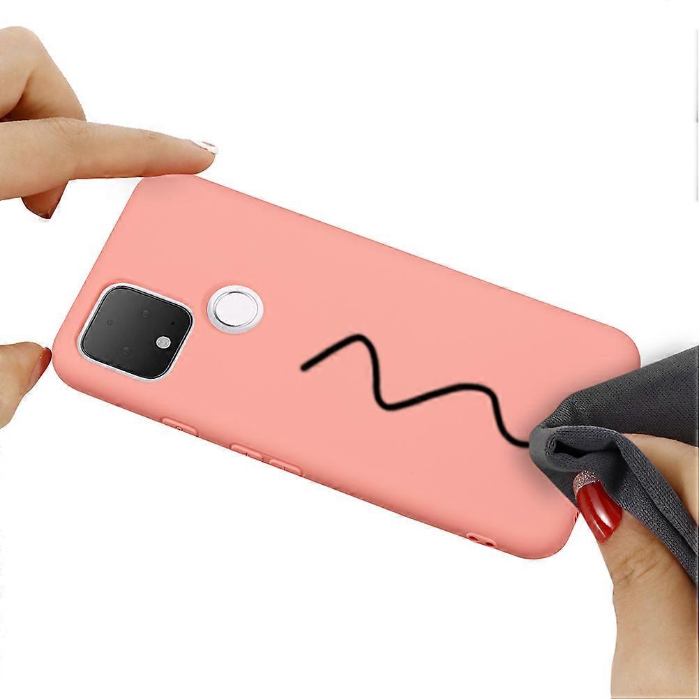 Pixel 5 Cover Silicone Phone Case Anti-Drop Protective Case for Carrying with Wrist or Hand 1Set