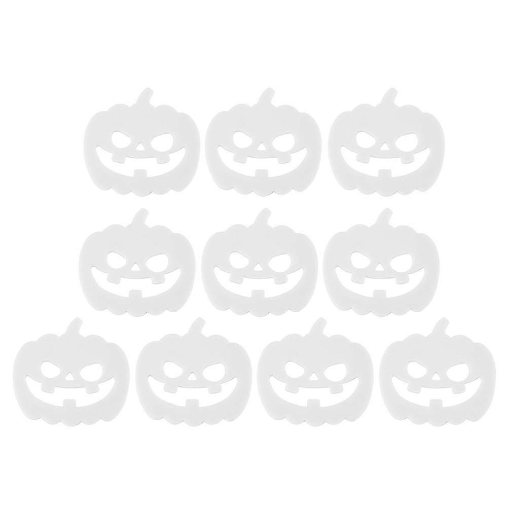 White Halloween Pumpkin Coasters for Heat Insulation 30Pcs Set