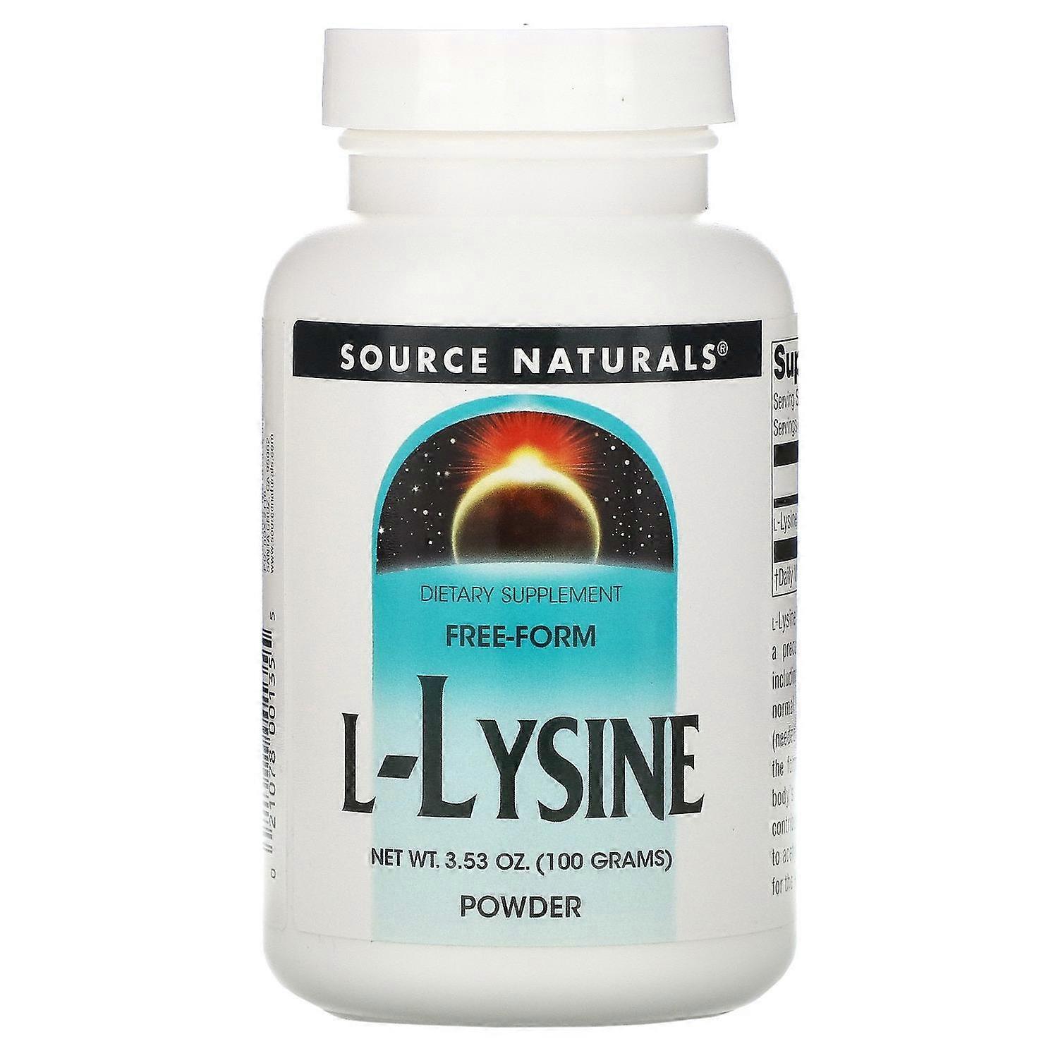 Source Naturals, L-Lysine Powder, 3.53 oz (100 g)