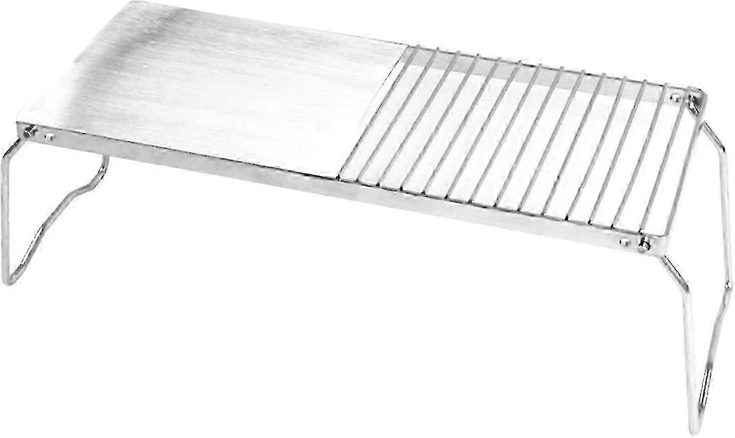 2 في 1 في الهواء الطلق قابل للطي موقد الوقوف & الشواء شواء وعاء حامل أداة نزهة للمشي لمسافات طويلة نزهة حفلة شواء