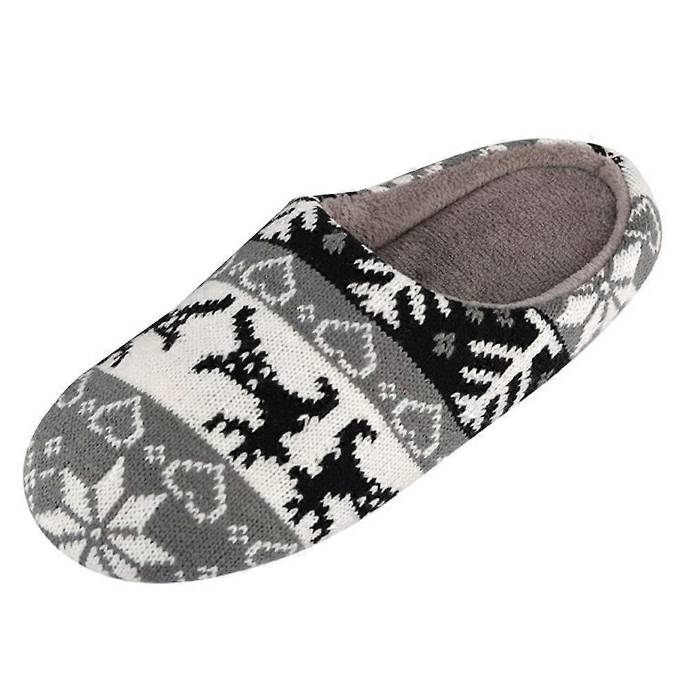 Comfortable Warm Slippers For Men Autumn And Winter Home Use Anti-skid 1 Pair