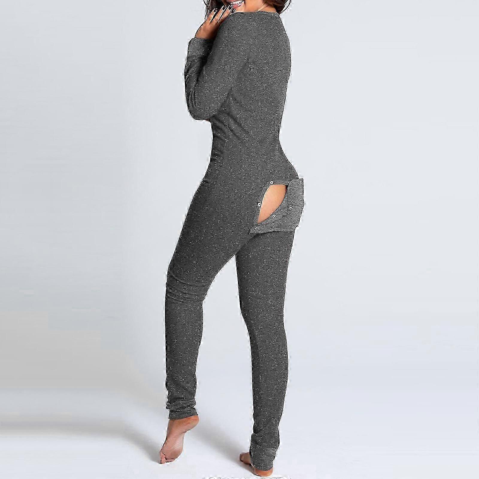 Best-selling Women's One-piece Pajamas With Open Back For Convenient Design