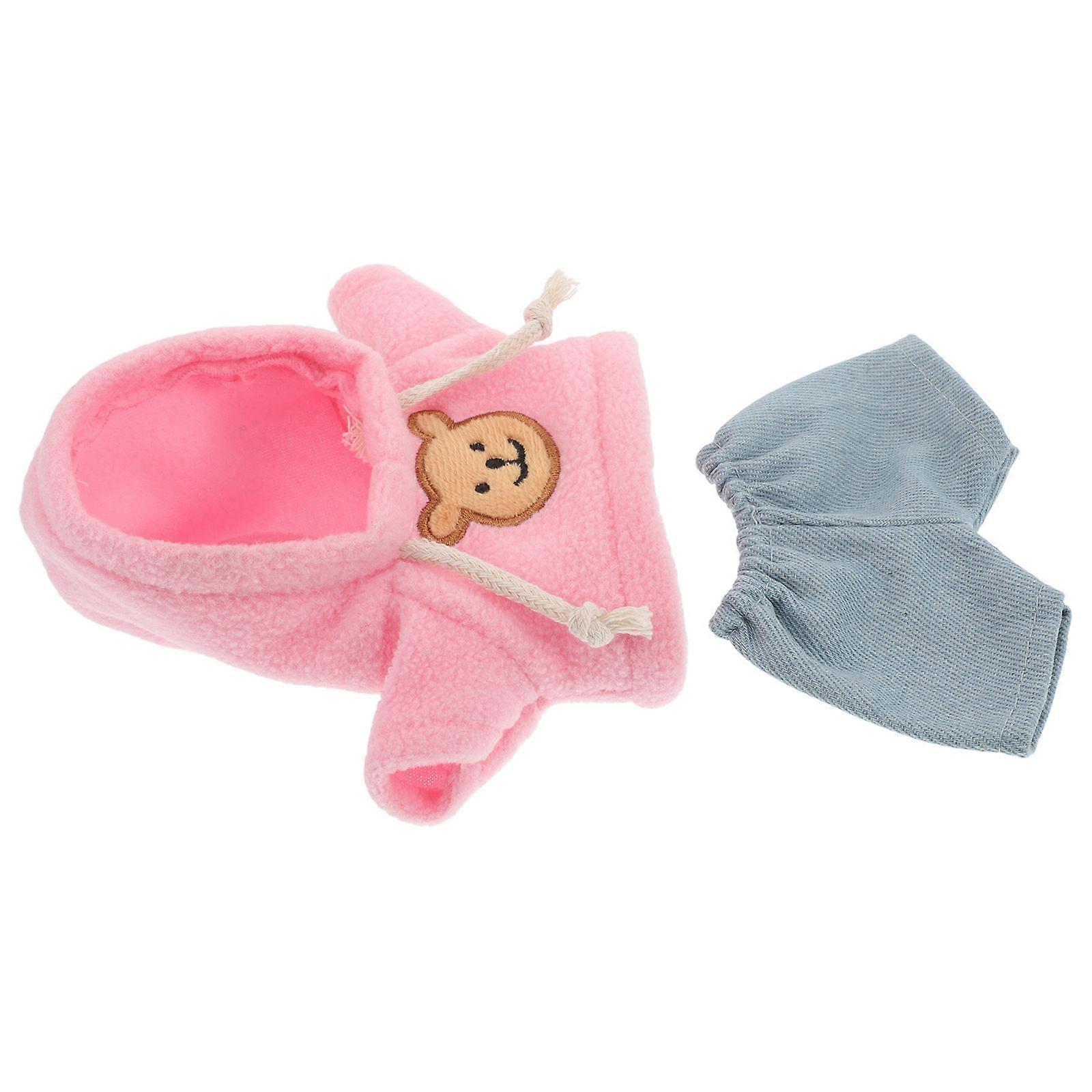 Bear Doll Clothes Set with Hoodie for 5Pcs Plush Toy Dressing