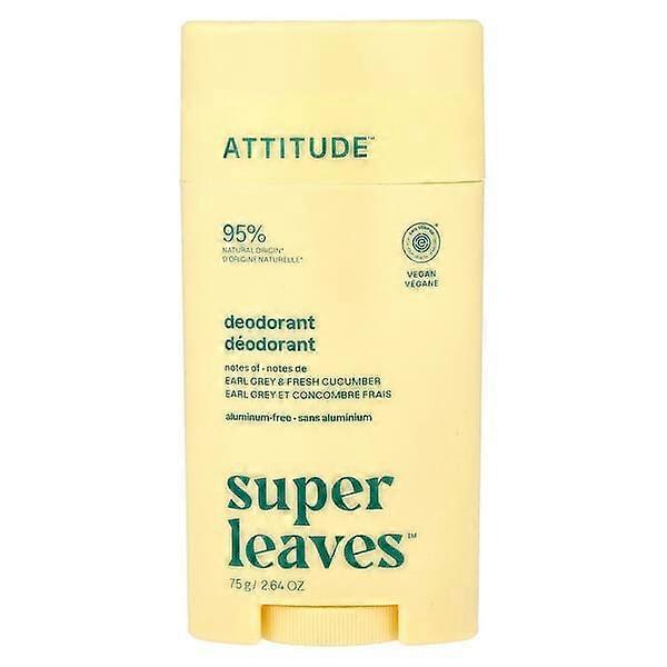 ATTITUDE, Super LeavesÃÂ¢ÃÂÃÂ¢, Deodorant Stick, Earl Grey & Fresh Cucumber, 2.64 oz (75 g)