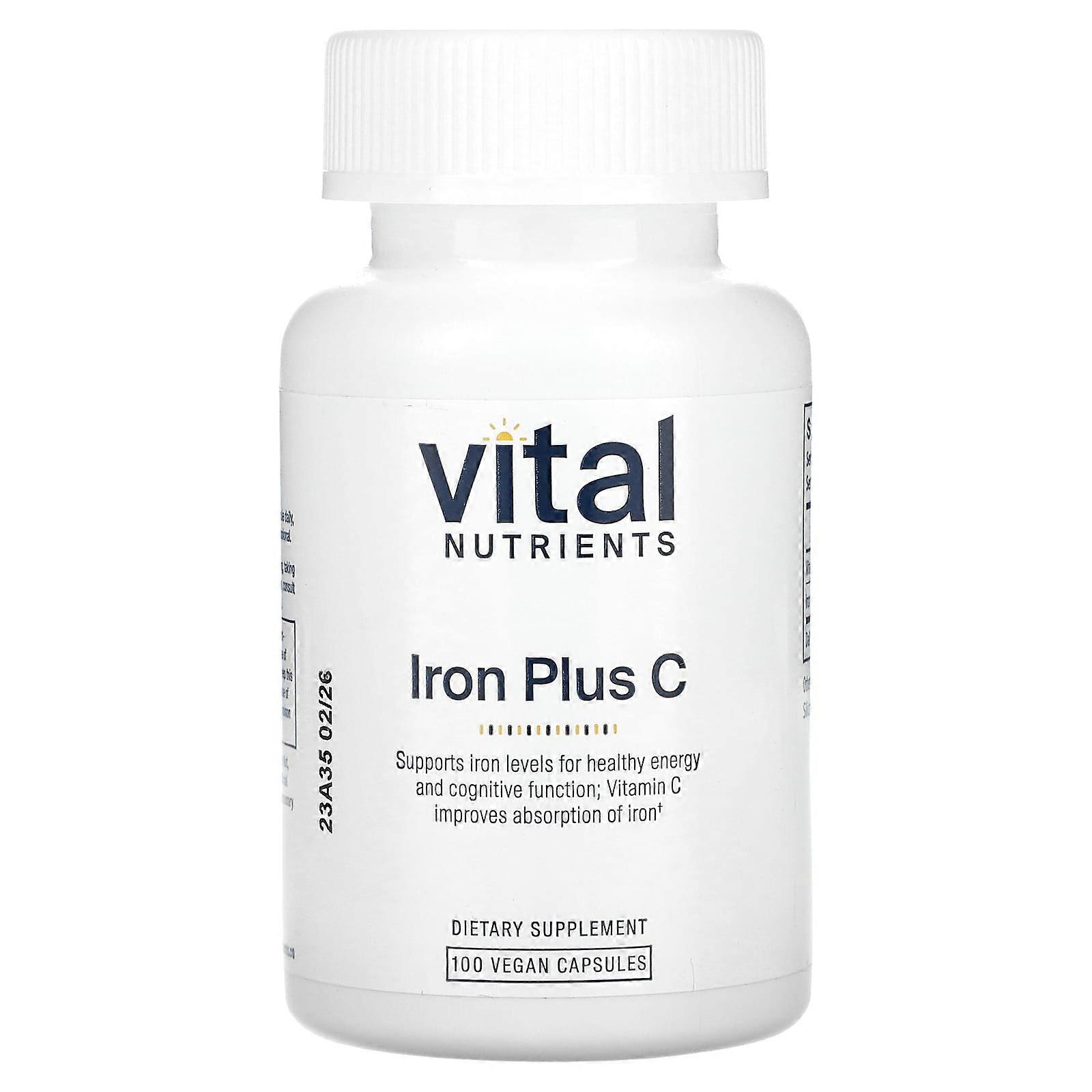 Iron Plus C, 100 Vegan Capsules