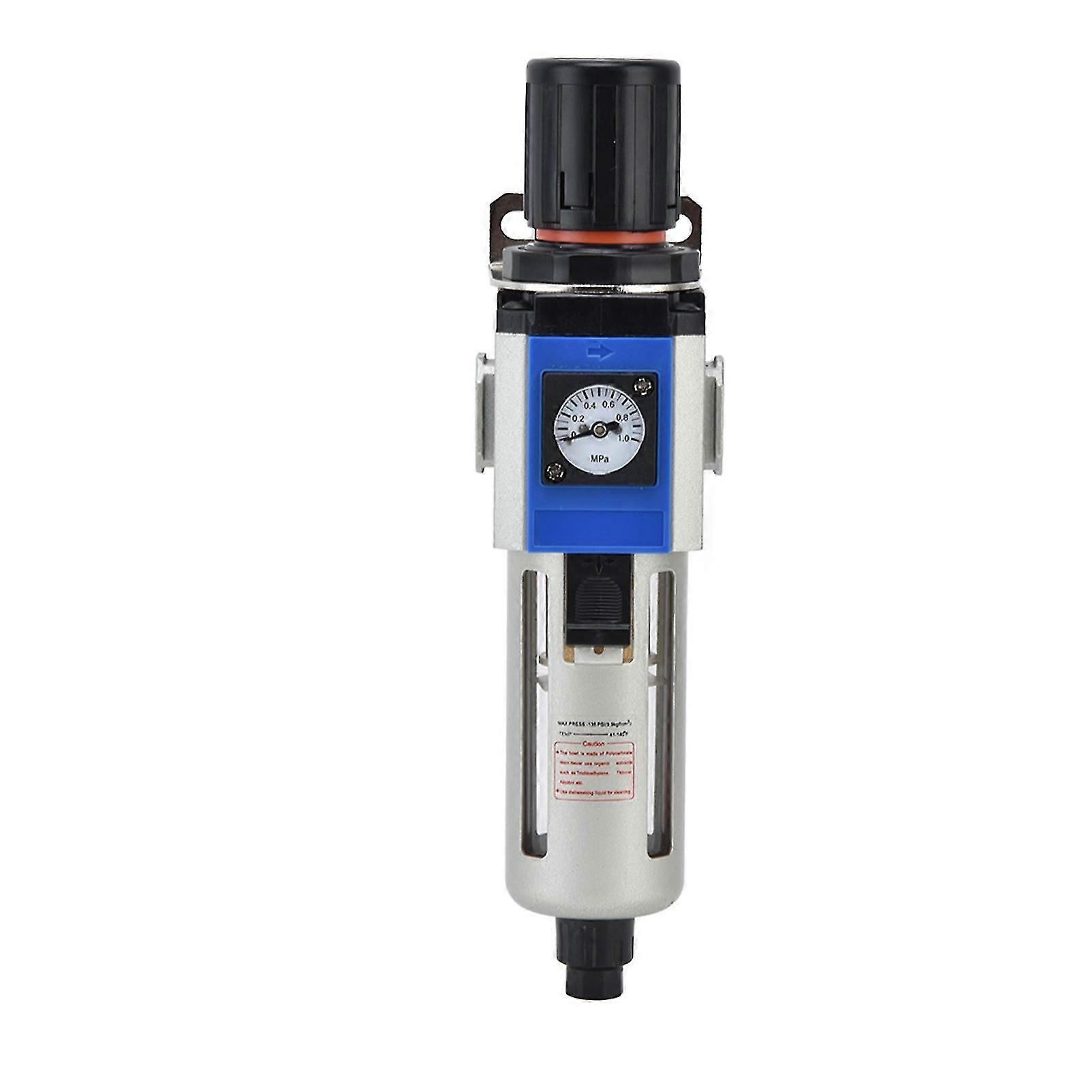 Air Compressor Accessory with Flow Filter, Pressure Regulator, Water and Oil Separator, Gauge - GFR300-10