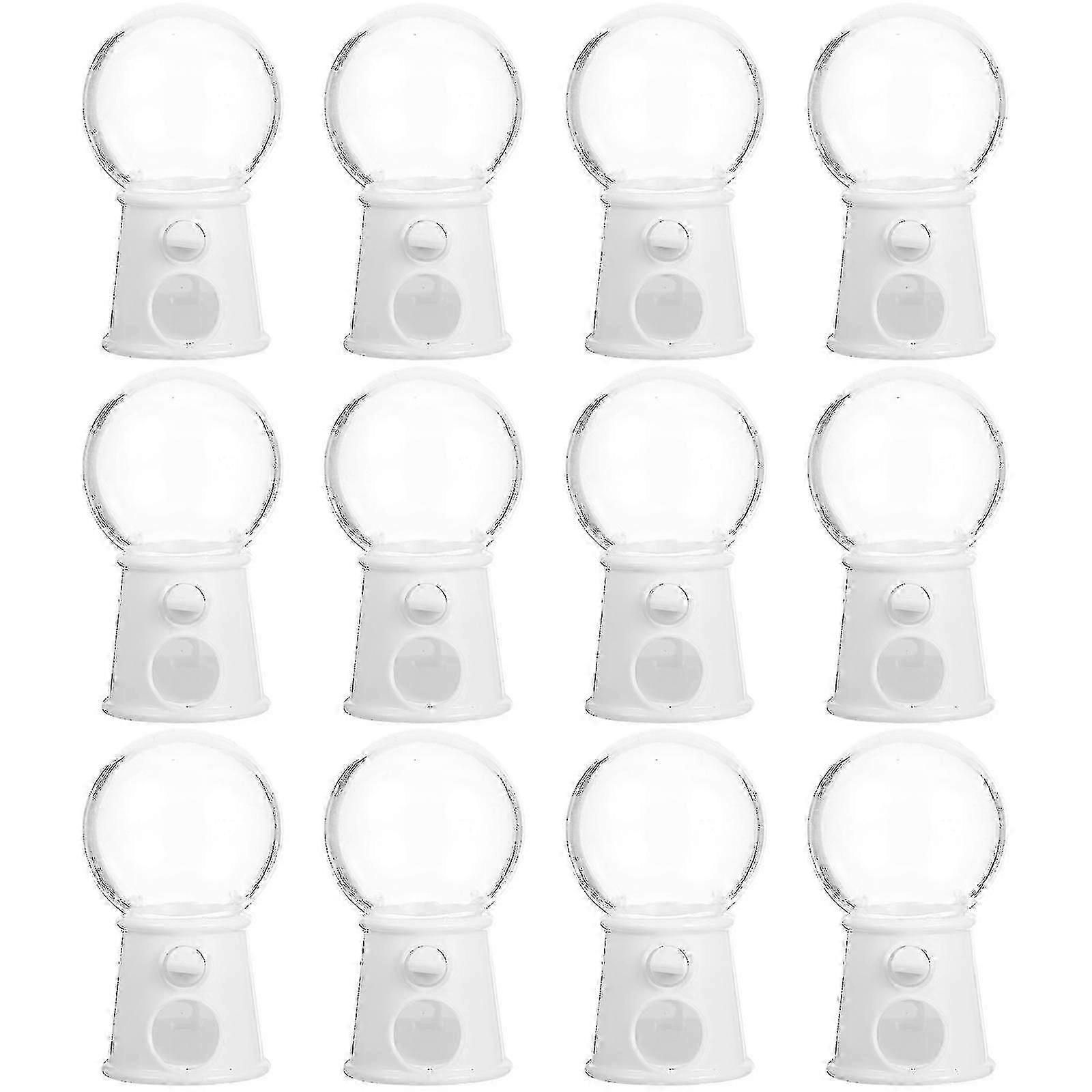 12pcsミニガムボールマシン素敵なキャンディーディスペンサークリエイティブウェディングキャンディーボックスケーキデコレーション