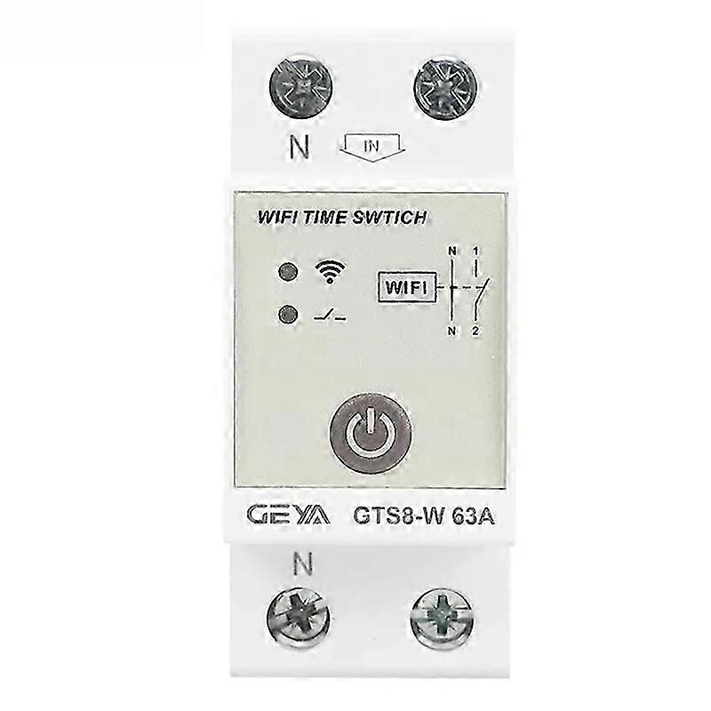 GTS8-W 2P Smart Wifi Time Switch DIN Rail Smart Home Wireless Remote Control Switch By Tuya APP AC2