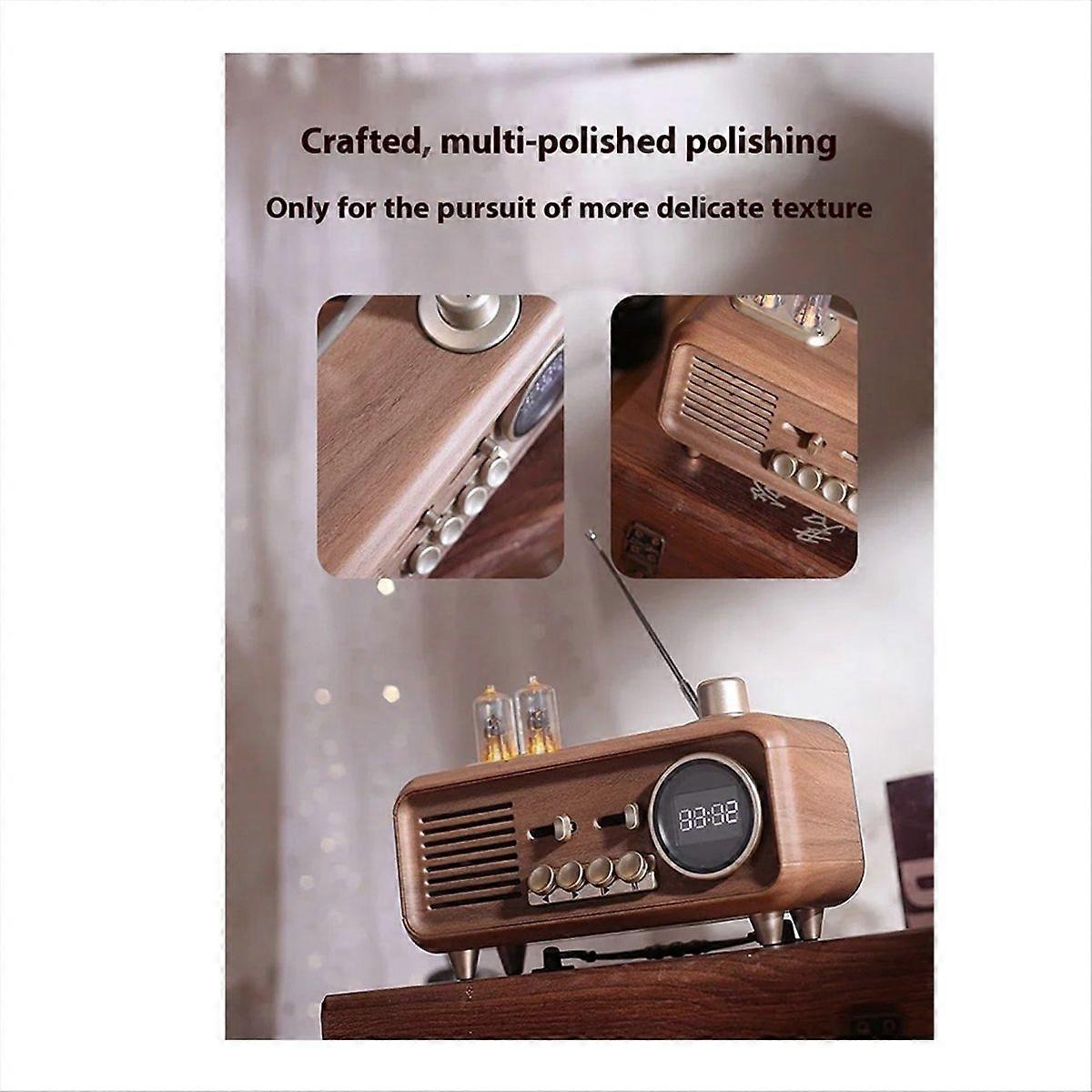 Portable Retro Bluetooth Speaker FM Radio Wireless Subwoofer