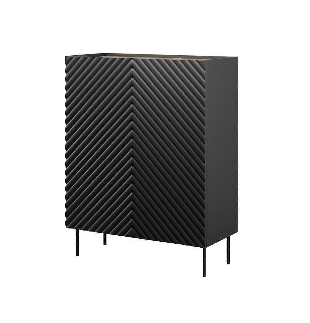 Librería 2d2sz Onda 98x45x127 Negra