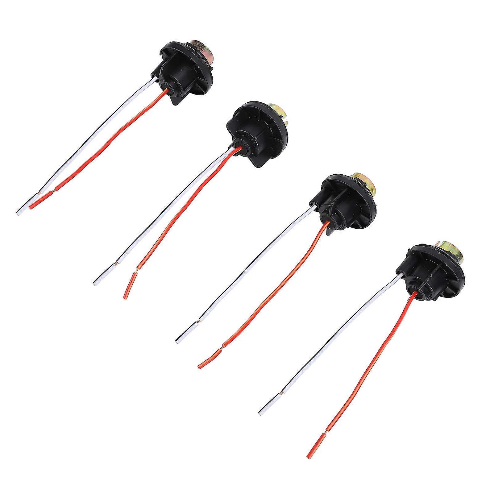 4 Packs Tail Light Socket Pre Wired Water Resistant DC12 to 24V 1156 BA15S Taillight Bulb Socket Holder for Brake Light Steering Light Reversing Ligh