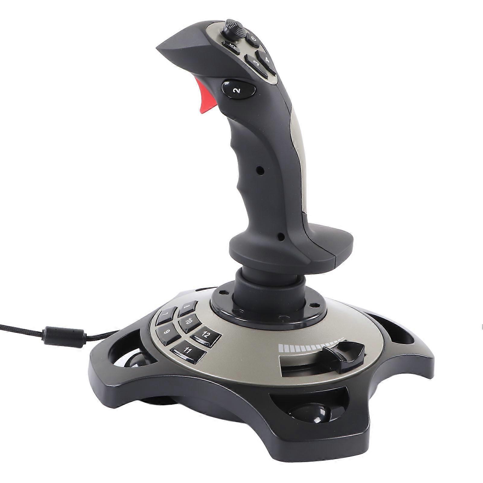 PC Joystick 2113 Pro Simulation Manette de jeu USB avec fonction de vibration Manette de jeu filaire