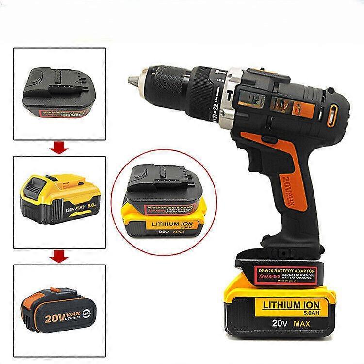 Converter Adapter for Dewalt 20V Li-ion Battery to For WORX 4PIN 20v Power Tool