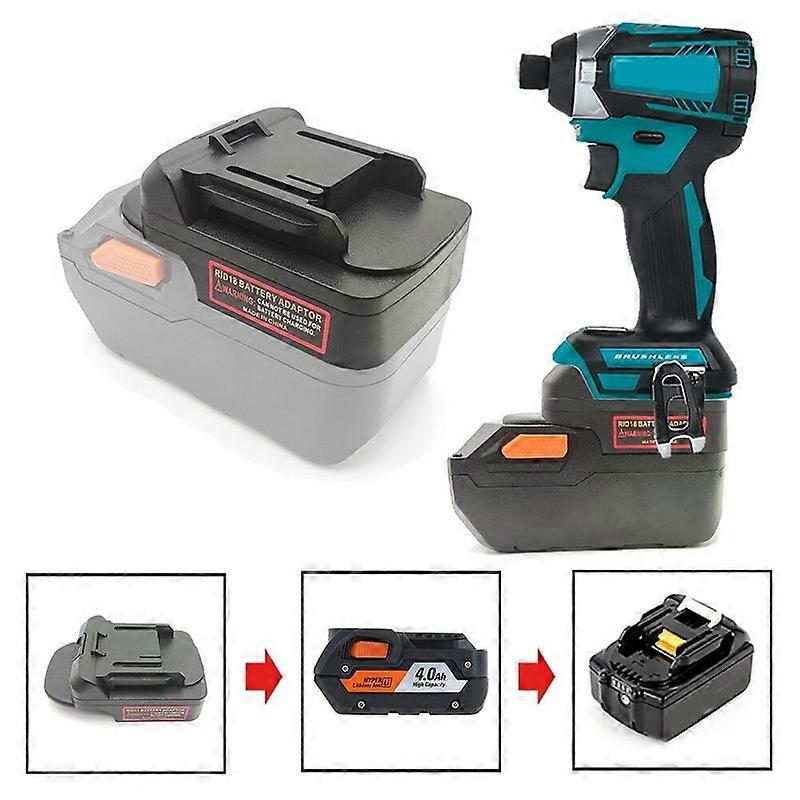 Converter Adapter for Ridgid for AEG 18V Li-ion Battery to for Makita Power Tool