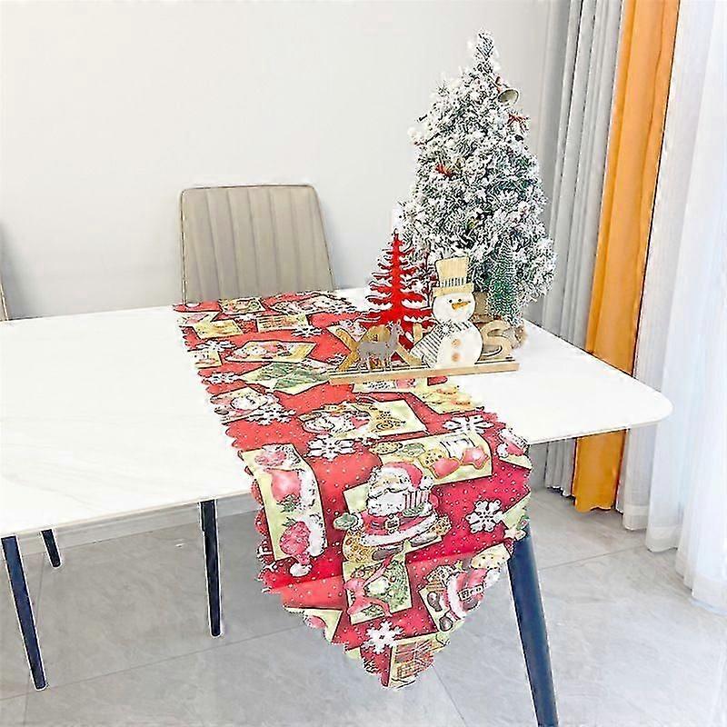 Christmas Table Runner Christmas Dinner Tablecloth for Christmas Holiday Wedding Decoration