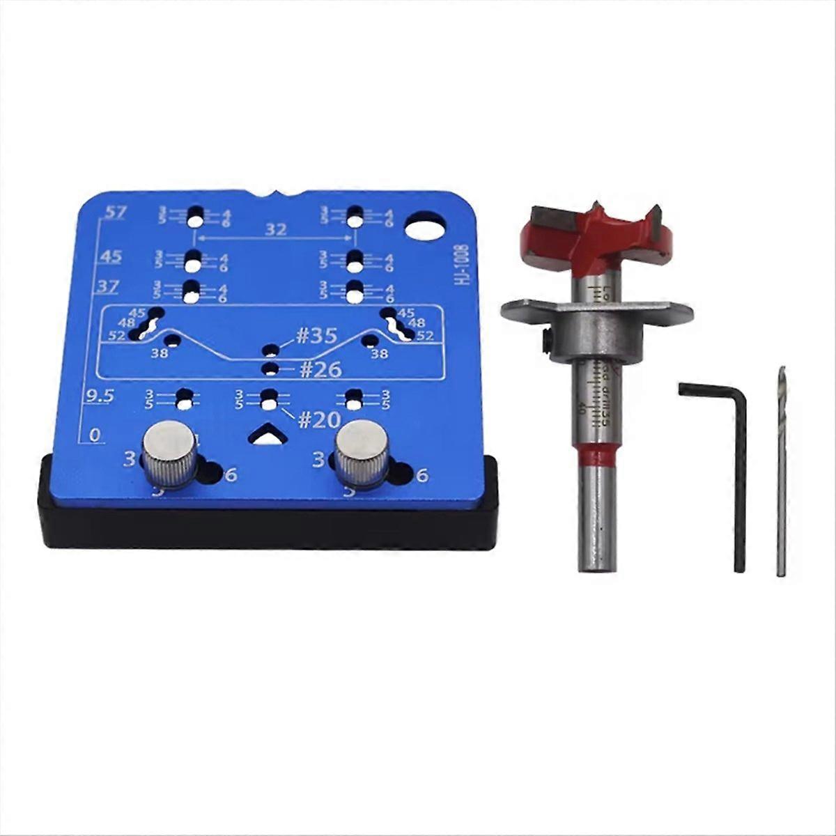 35mm Hinge Jig Door Cabinets Concealed Hinge Hole Template with Drill