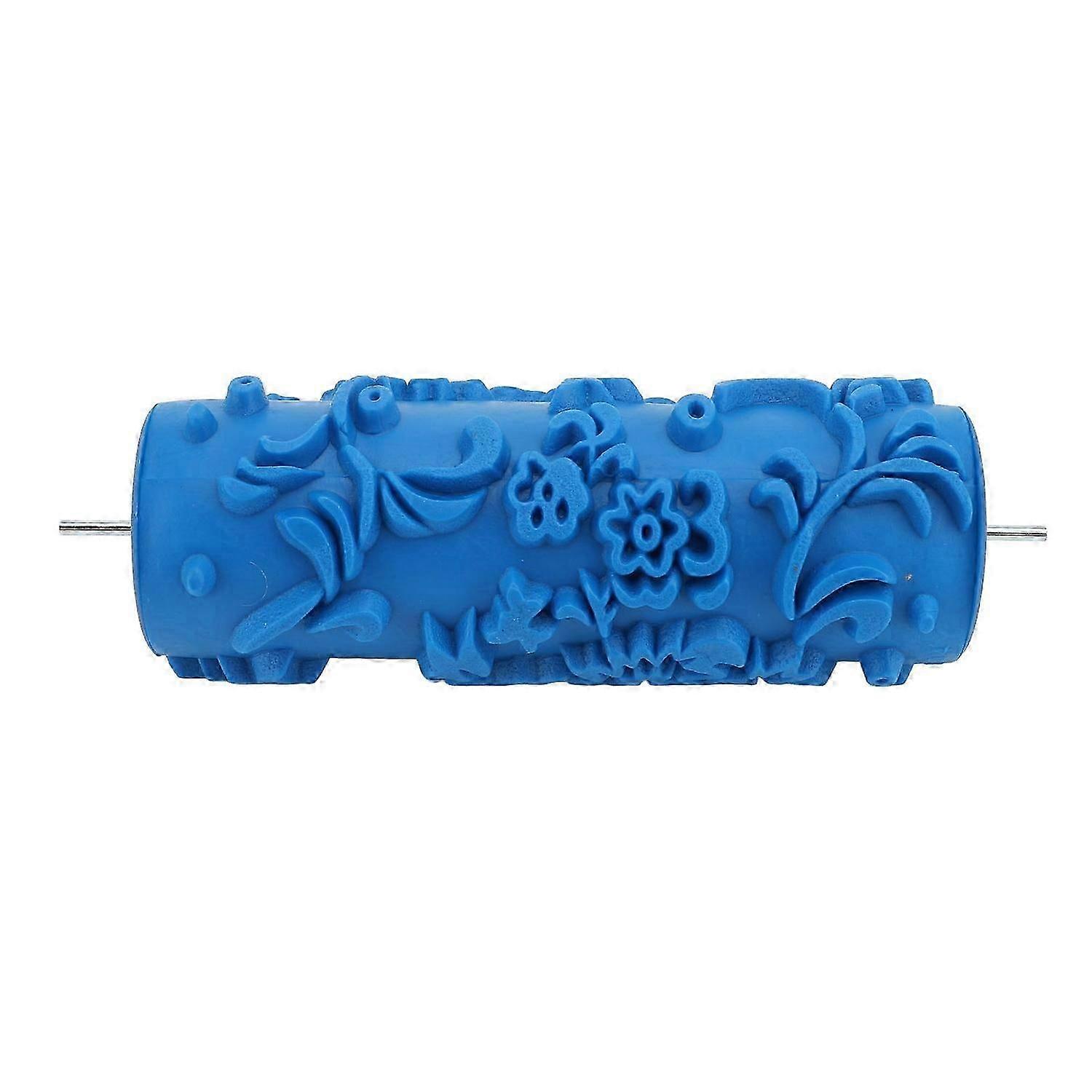 Pattern Paint Roller Soft Rubber Head for Walls Ceiling Decorative Texture Tool Blue 104Y