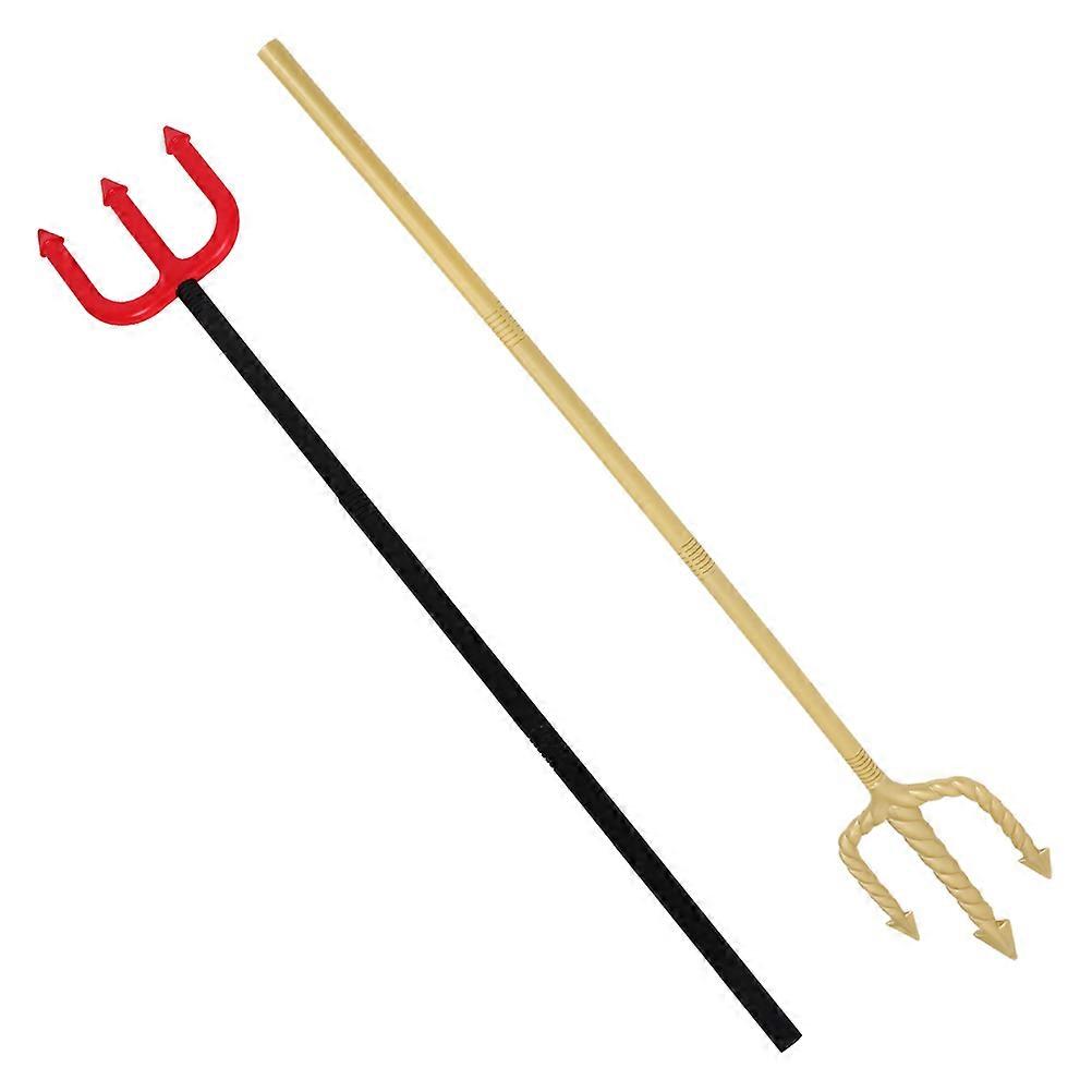 Cosplay Fork Plastic Prop for Party Performance 2Pcs Halloween