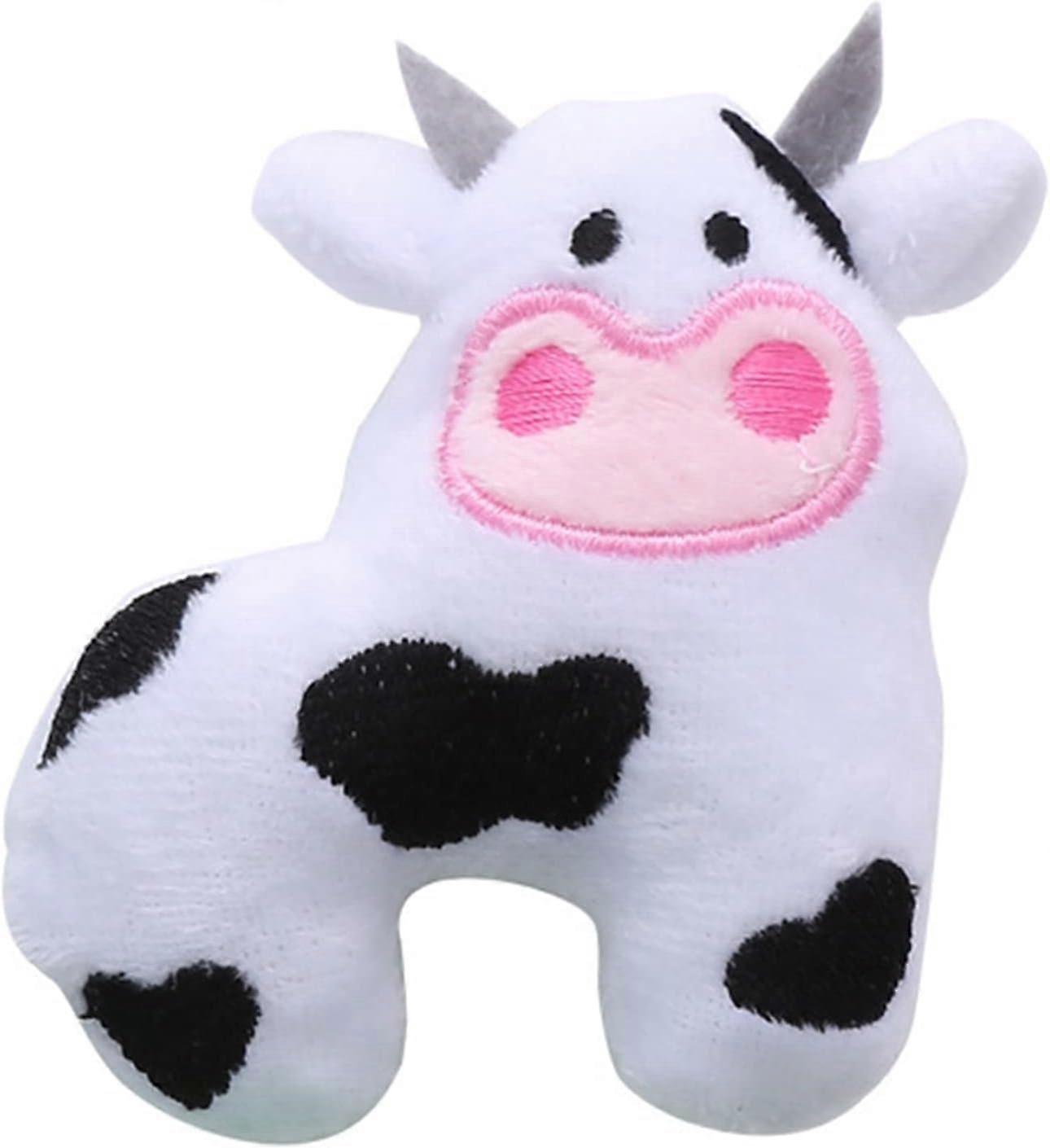 Catnip Chew Toy for Cats, Soft Cow Shape Plush, Teeth Cleaning Pet Play Toy