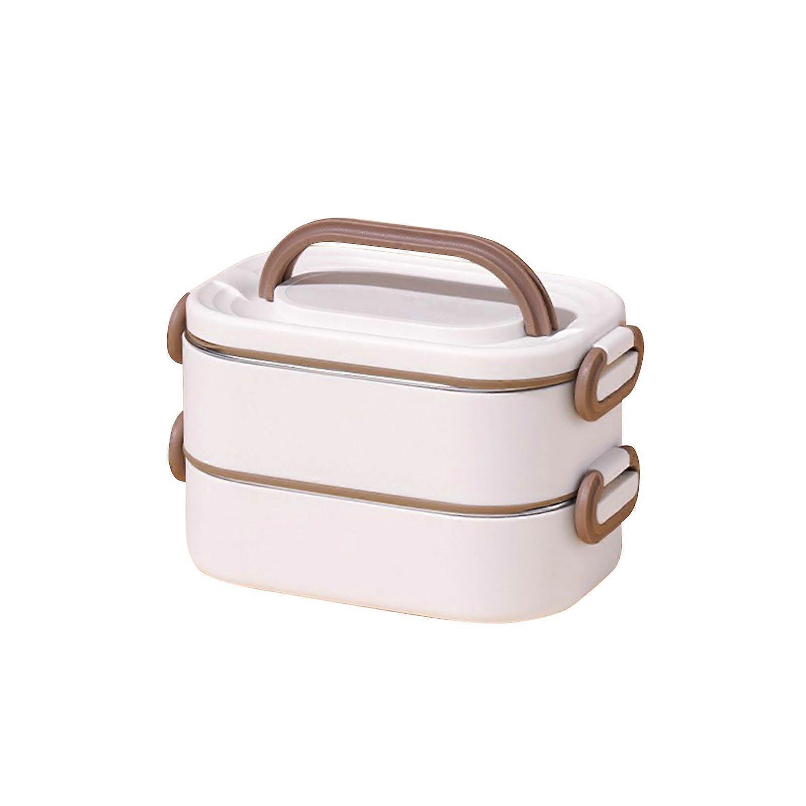 Stackable Container With Double Hook Impermeable Structure Detachable Compartments Warm Lunch Container For Daily Use Multicolor