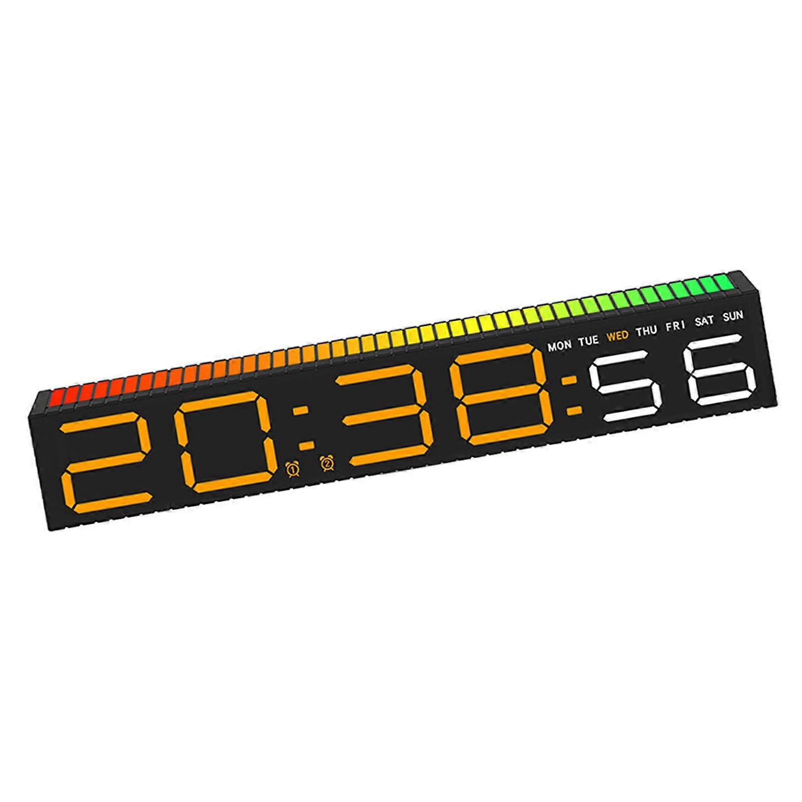 Electronic Table Clock With Night Light Large Led Date Time 12/24 Display Enhances Home Decoration Desk Ornament Multicolor