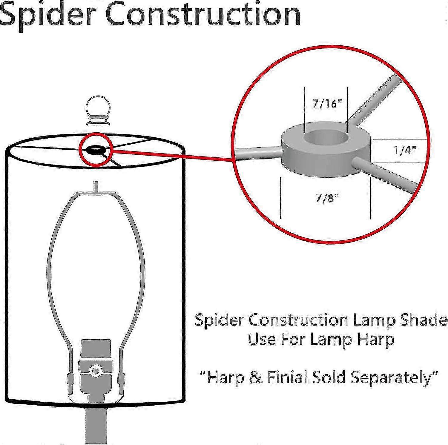 Aspen Creative 31226A, Transitional Drum (Cylinder) Shaped Spider Construction Lamp Shade in Light Grey, 8' wide (8' x 8' x 8') z