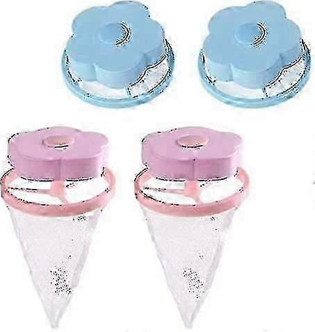 Çamaşırhane için 4 adet Lint Catcher, Çamaşırhane için evcil hayvan saç sökücü, çamaşır makinesi Yüzer Lint Mesh Çanta Yeniden Kullanılabilir