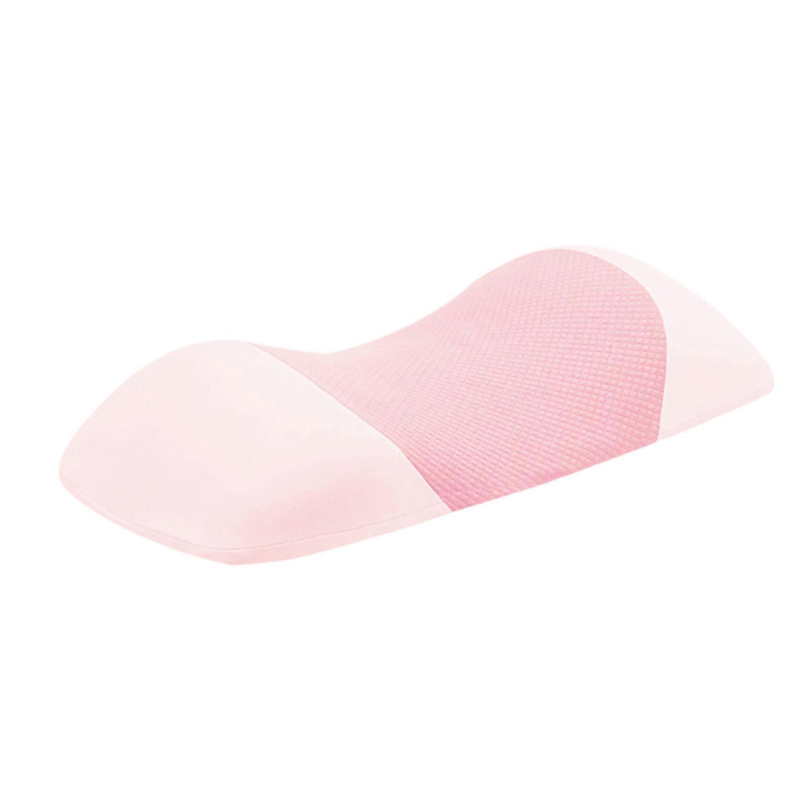 High Density Memory Foam Back Cushion Lumbar Pillow for Long Sitting Hours Ideal for Office Workers and Drivers  Pink