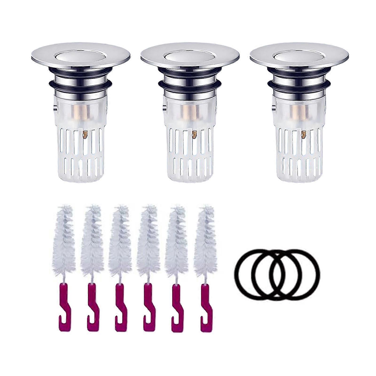 Multipurpose Bathroom Sink Drain Strainers Popping Up Sink Drain Filter Practical Sink Plug Hair Catcher Sink Accessory Multicolor