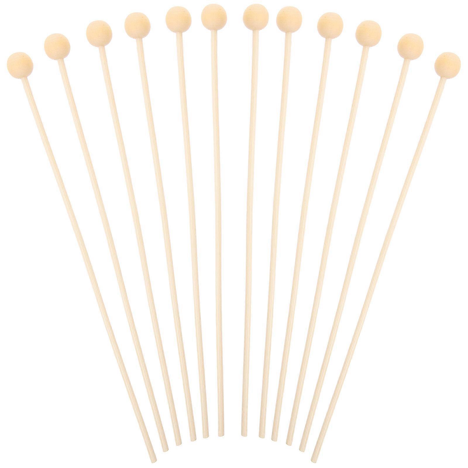 50pcs Diffuseur En Bois Bâton Diffuseur Tige Bois Perle Diffuseur Bâton De Remplacement