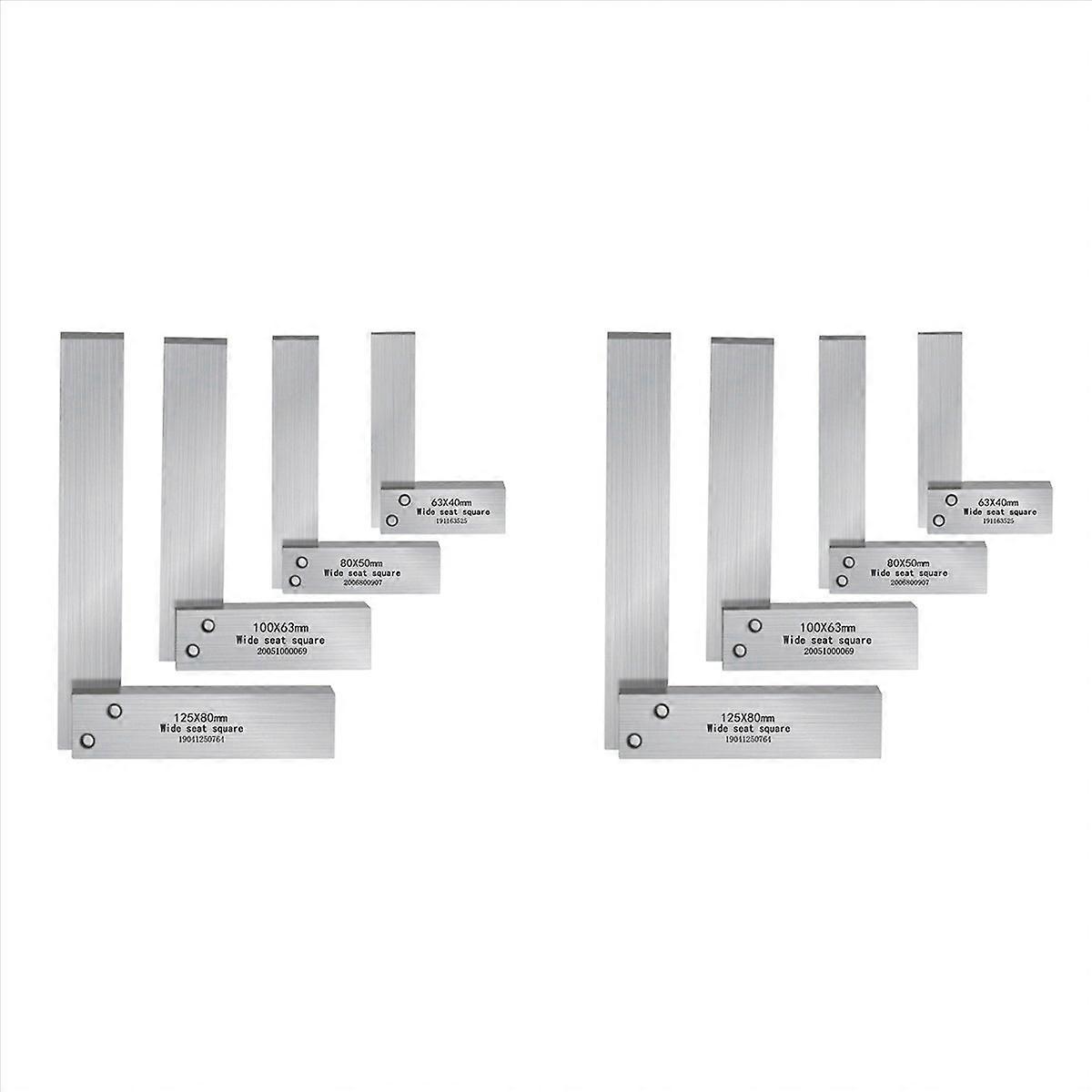 2X Machinist Square Set,2Inch,3Inch,4Inch & 5Inch Squares Machinist Square Mechanical Square,Wide Ba