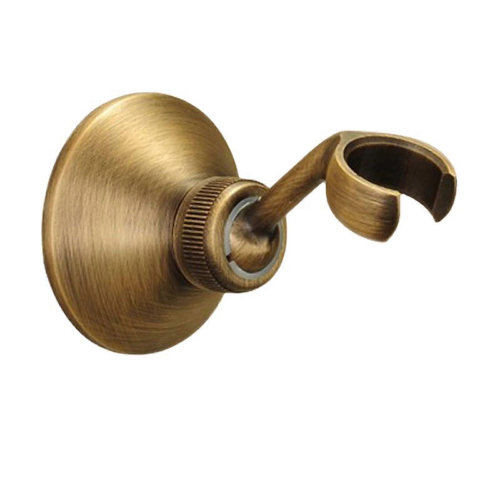 Wall Mounted Shower Head Holder Antique Brass Finish Solid Copper Bracket 2.75in Base